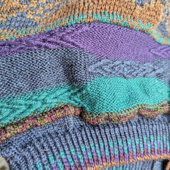 Canadian Impressions Vintage Grandpa 3D knit Cardigan - Picture 7 of 8